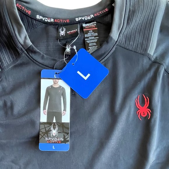 Men's Full Sleeve Tee, Spyder, L, Black, NWT - Picture 7 of 7